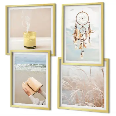 Multi-piece wall art set summer landscapes in boho style
