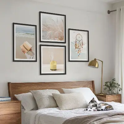 Multi-piece wall art set summer landscapes in boho style