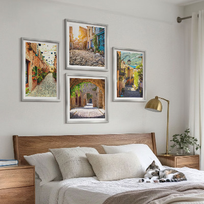 Wall art set Charming streets with stones