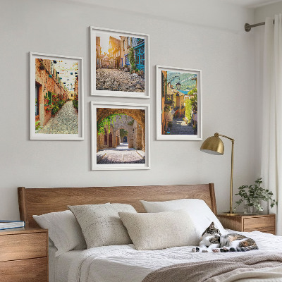 Wall art set Charming streets with stones
