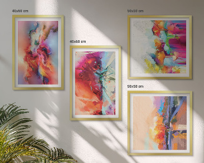 Multi-piece wall decor set Colorful abstractions of form