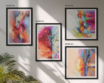 Multi-piece wall decor set Colorful abstractions of form