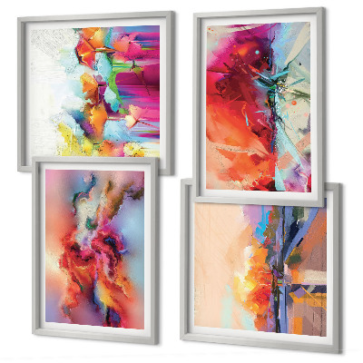 Multi-piece wall decor set Colorful abstractions of form