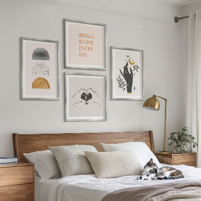 Multi-piece wall decor set Minimalist boho illustrations