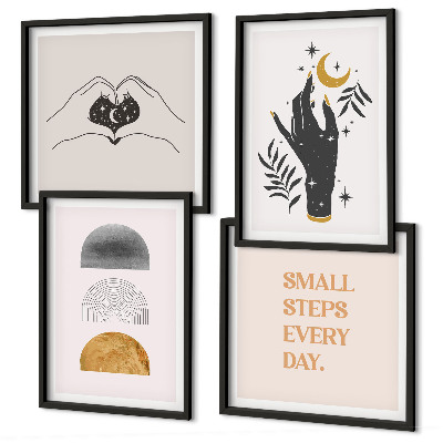 Multi-piece wall decor set Minimalist boho illustrations