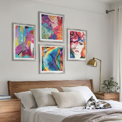 Wall art set Colorful abstract portrait