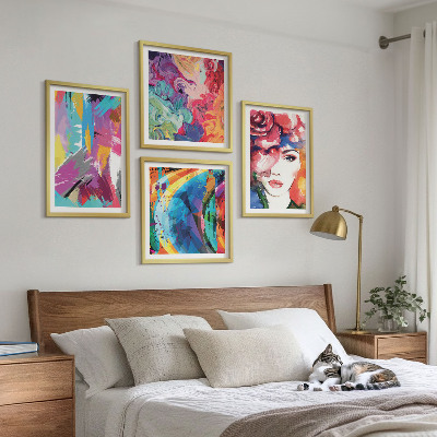 Wall art set Colorful abstract portrait