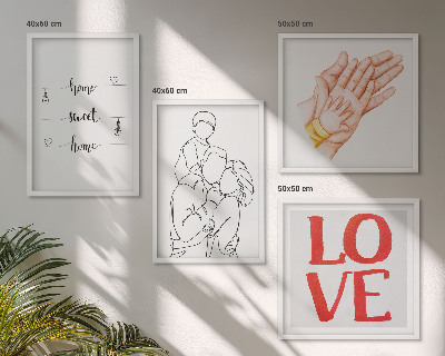 Multi-piece wall decor set Family illustrations house signs