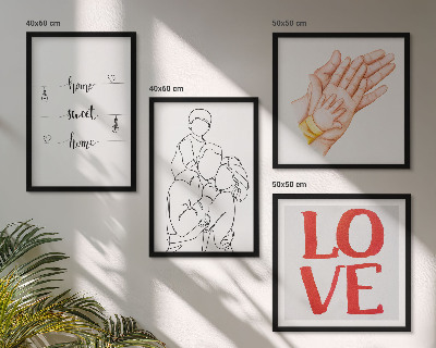 Multi-piece wall decor set Family illustrations house signs