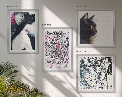 Multi-piece wall decor set Abstract cat paint patterns