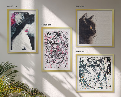 Multi-piece wall decor set Abstract cat paint patterns