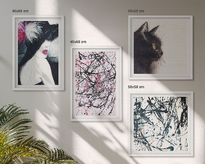 Multi-piece wall decor set Abstract cat paint patterns