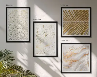 Abstract leaf pattern marble wall art set marble leaf pattern design