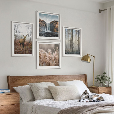 Multi-piece wall decor set Forest landscapes of wild nature