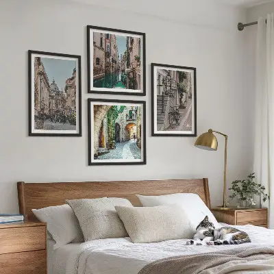 Venetian streets water architecture wall art set of 4 pieces