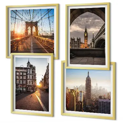 London view wall art set multi-piece canvas painting set