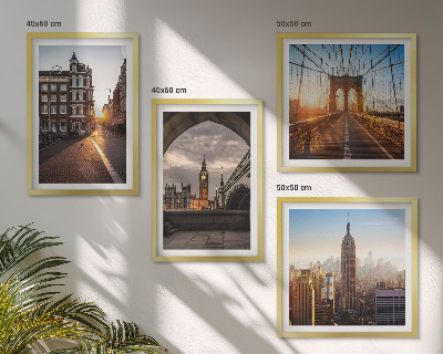 Multi-piece wall decor set London view painting set