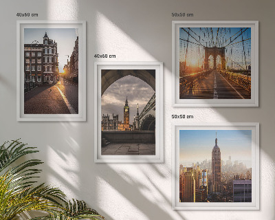 Multi-piece wall decor set London view painting set