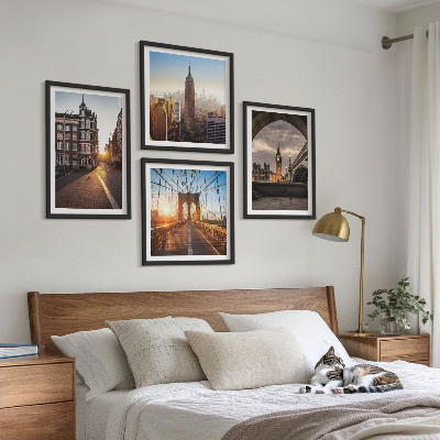 Multi-piece wall decor set London view painting set