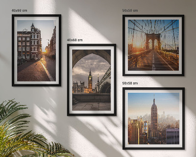 Multi-piece wall decor set London view painting set