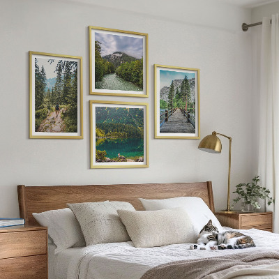 Multi-piece wall decor set Mountains, lakes, forests, paths
