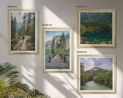 Multi-piece wall decor set Mountains, lakes, forests, paths