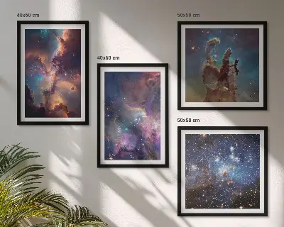 Cosmic starscapes wall art set of 4 pieces