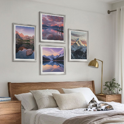 Wall art set Mountain landscapes in the background