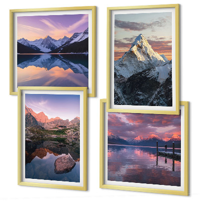 Wall art set Mountain landscapes in the background