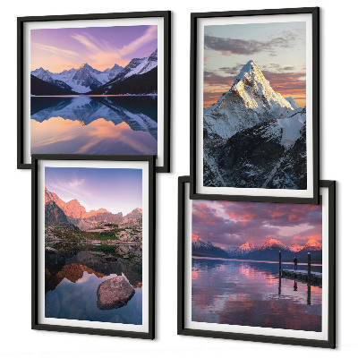 Wall art set Mountain landscapes in the background