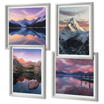 Wall art set Mountain landscapes in the background