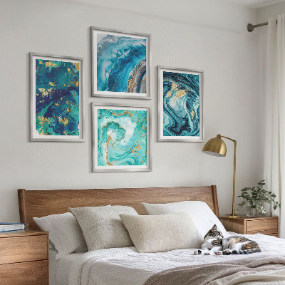 Multi-piece wall decor set Decorative paint abstractions