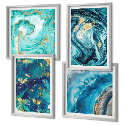 Multi-piece wall decor set Decorative paint abstractions