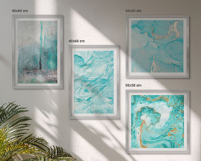 Multi-piece wall decor set Shades of blue abstract patterns