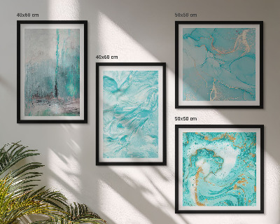 Multi-piece wall decor set Shades of blue abstract patterns