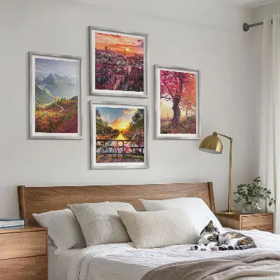 Mountain landscapes by bike multi-piece wall decor set