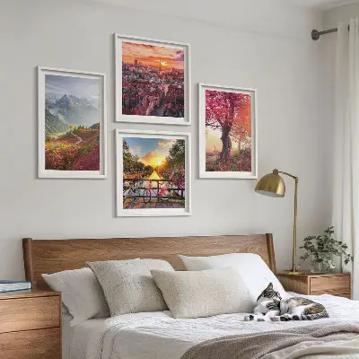 Mountain landscapes by bike multi-piece wall decor set
