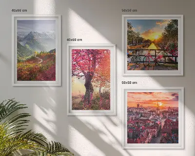 Mountain landscapes by bike multi-piece wall decor set