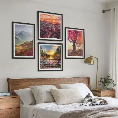 Mountain landscapes by bike multi-piece wall decor set