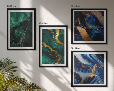 Set of 4 wall art pieces Elegant patterns on stones