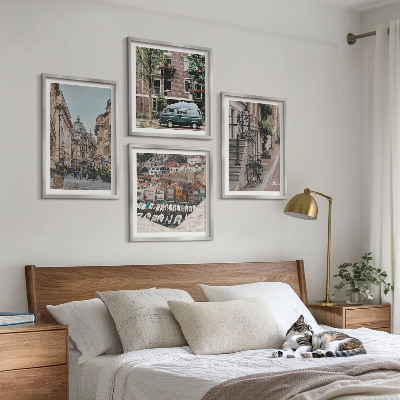 Multi-piece wall decor set City views of buildings