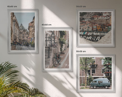 Multi-piece wall decor set City views of buildings