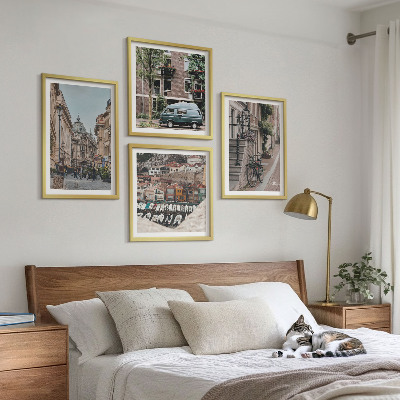 Multi-piece wall decor set City views of buildings