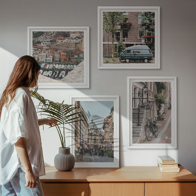 Multi-piece wall decor set City views of buildings