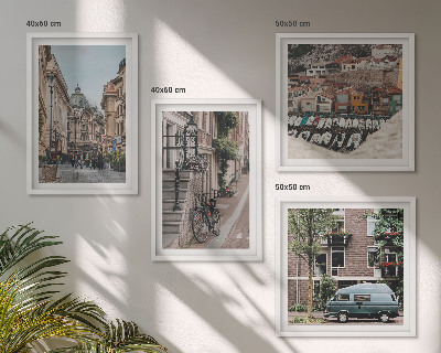 Multi-piece wall decor set City views of buildings
