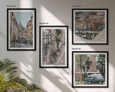Multi-piece wall decor set City views of buildings