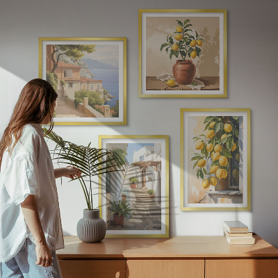 Wall art set Lemon Streets Sea View