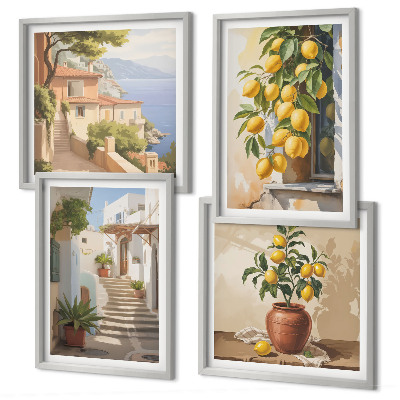Wall art set Lemon Streets Sea View