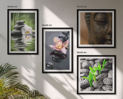 Multi-piece wall decor set Peaceful Zen Flower Buddha Composition