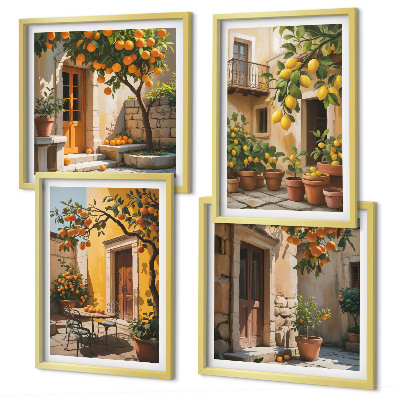 Multi-piece wall decor set Citrus fruits in the sun